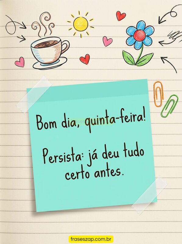 Imagem de quinta-feira para compartilhar no WhatsApp