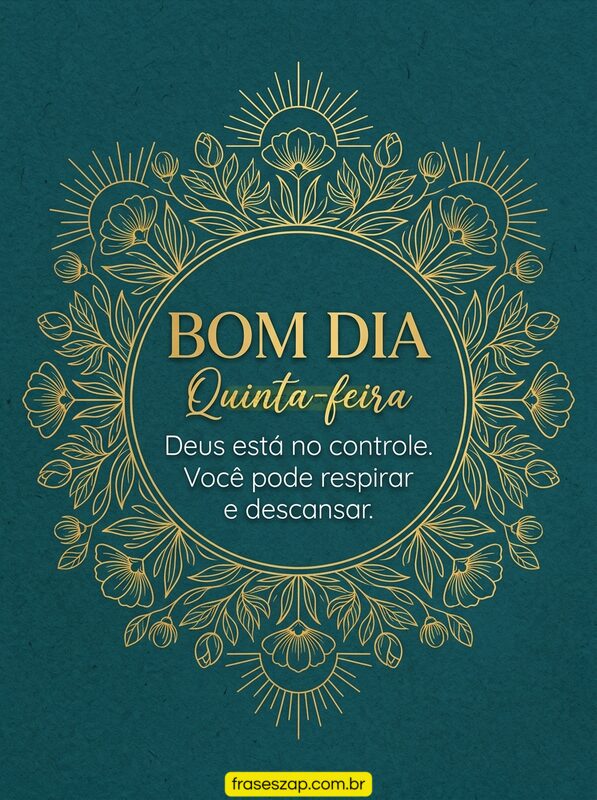 Imagem de quinta-feira para compartilhar no WhatsApp