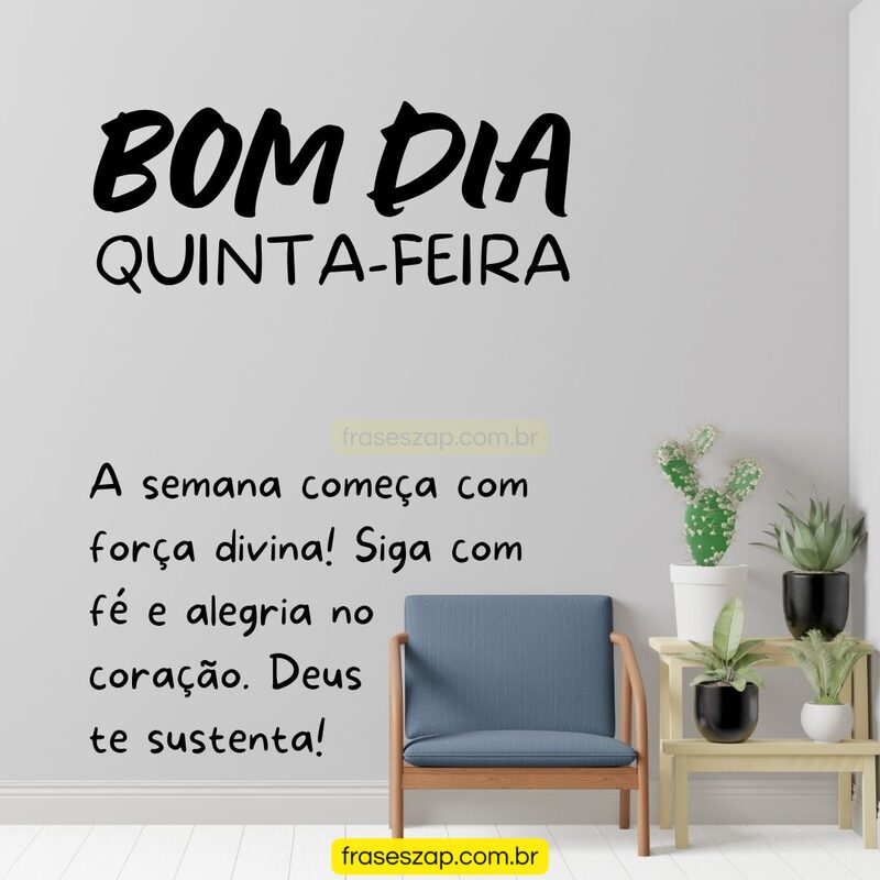 Imagem de quinta-feira para compartilhar no WhatsApp