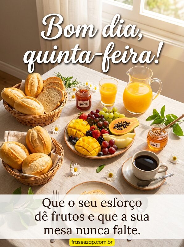 Imagem de quinta-feira para compartilhar no WhatsApp