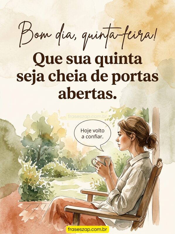 Imagem de quinta-feira para compartilhar no WhatsApp