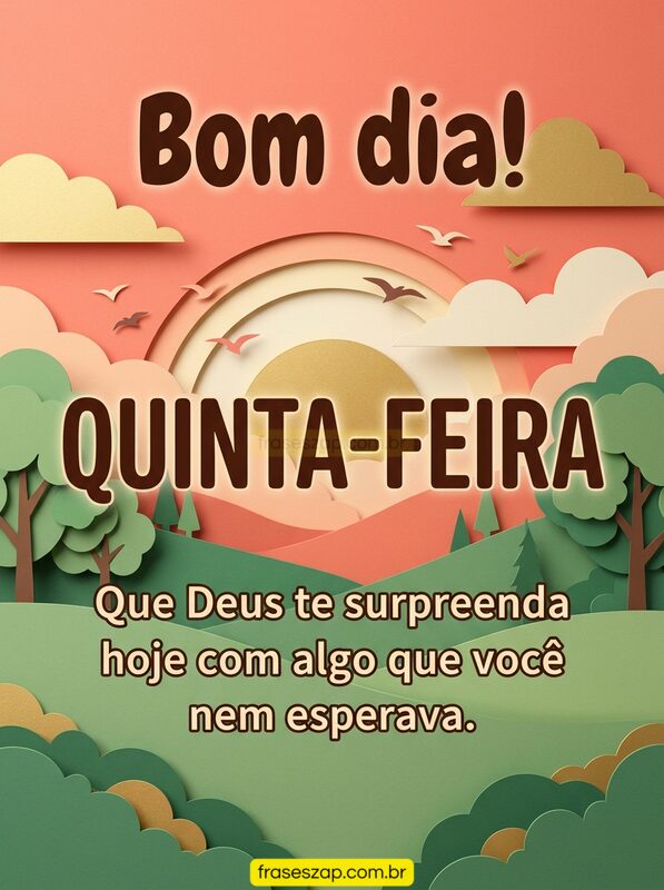 Imagem de quinta-feira para compartilhar no WhatsApp
