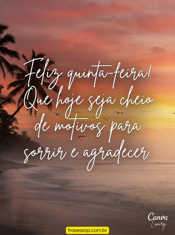 Imagem de quinta-feira para compartilhar no WhatsApp