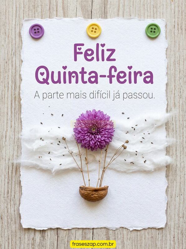 Imagem de quinta-feira para compartilhar no WhatsApp