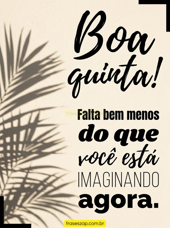Imagem de quinta-feira para compartilhar no WhatsApp