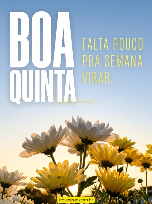 Imagem de quinta-feira para compartilhar no WhatsApp