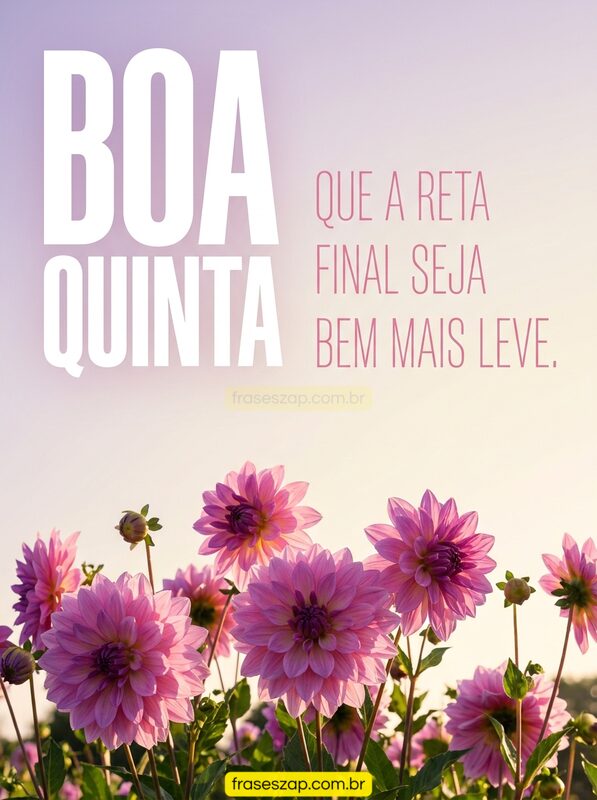 Imagem de quinta-feira para compartilhar no WhatsApp