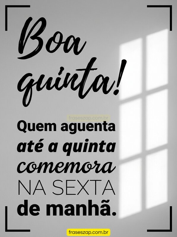 Imagem de quinta-feira para compartilhar no WhatsApp