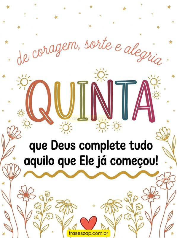Imagem de quinta-feira para compartilhar no WhatsApp