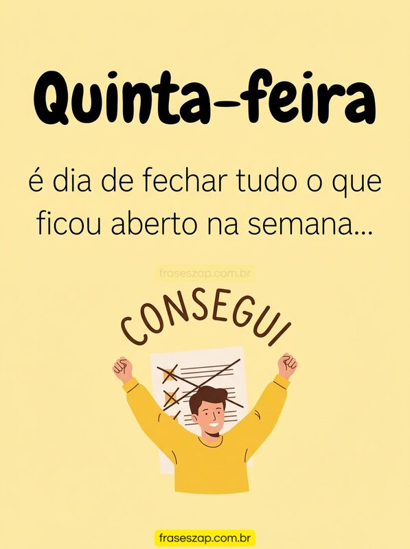 Imagem de quinta-feira para compartilhar no WhatsApp