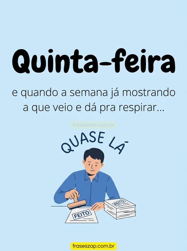 Imagem de quinta-feira para compartilhar no WhatsApp