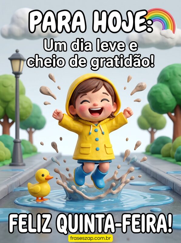 Imagem de quinta-feira para compartilhar no WhatsApp