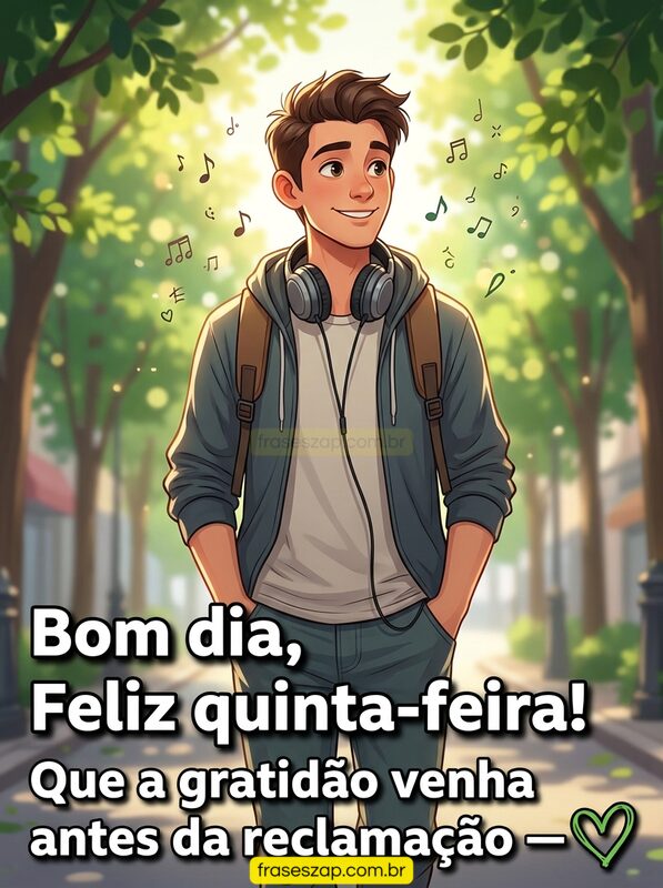 Imagem de quinta-feira para compartilhar no WhatsApp
