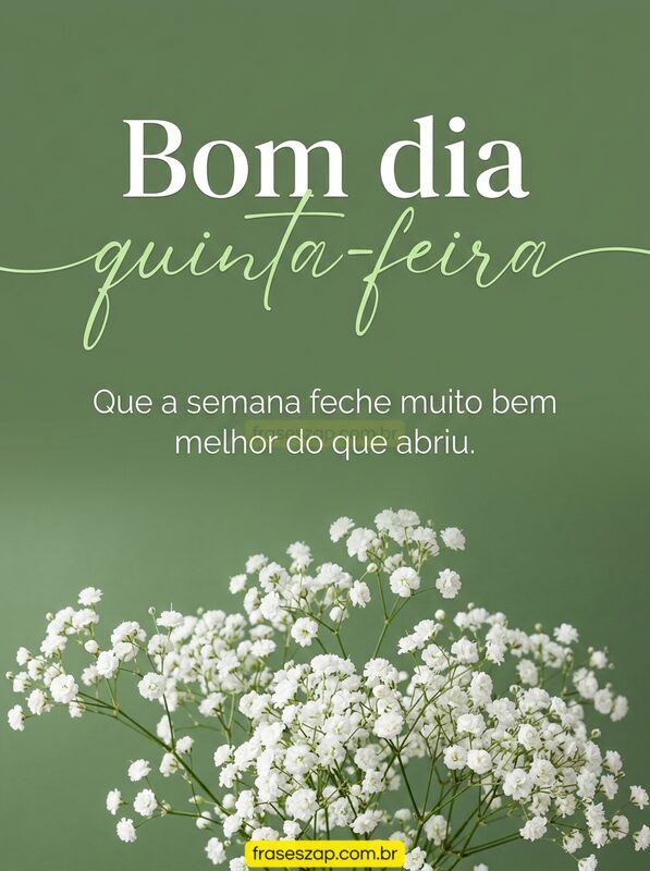 Imagem de quinta-feira para compartilhar no WhatsApp