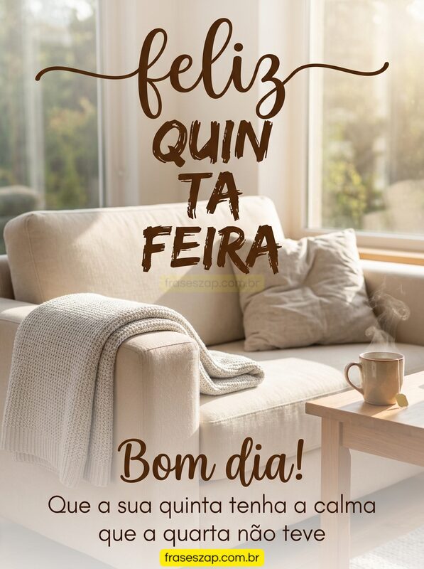 Imagem de quinta-feira para compartilhar no WhatsApp
