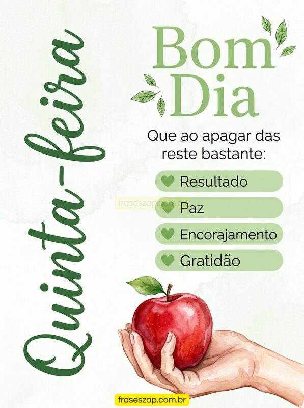 Imagem de quinta-feira para compartilhar no WhatsApp