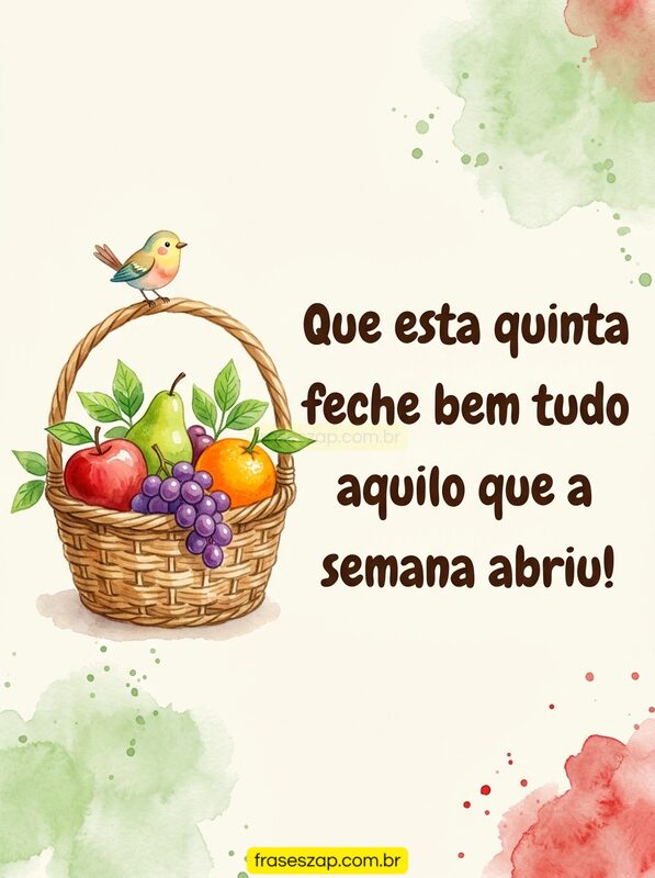 Imagem de quinta-feira para compartilhar no WhatsApp