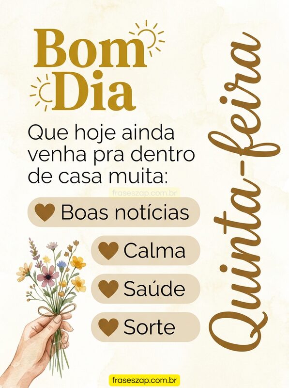 Imagem de quinta-feira para compartilhar no WhatsApp