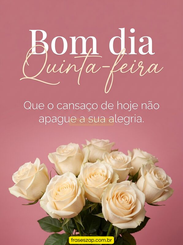 Imagem de quinta-feira para compartilhar no WhatsApp