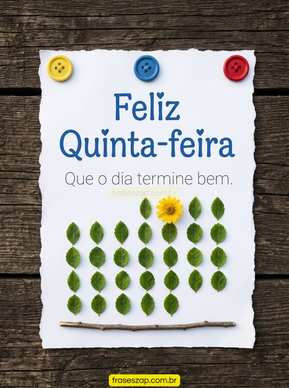 Imagem de quinta-feira para compartilhar no WhatsApp