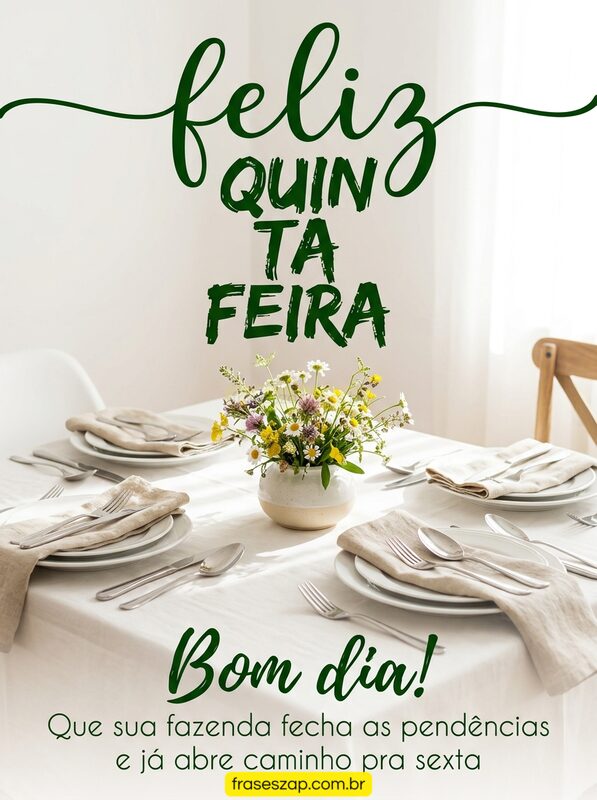 Imagem de quinta-feira para compartilhar no WhatsApp