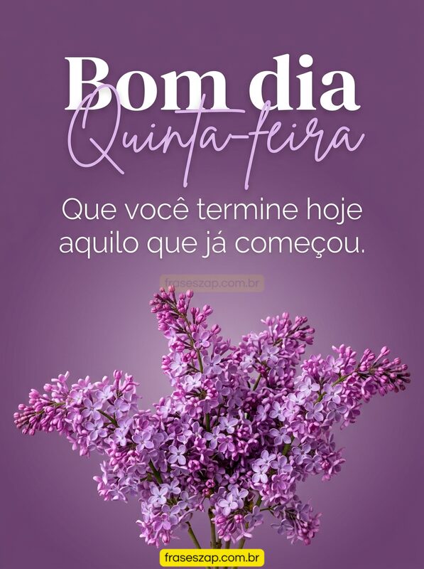 Imagem de quinta-feira para compartilhar no WhatsApp