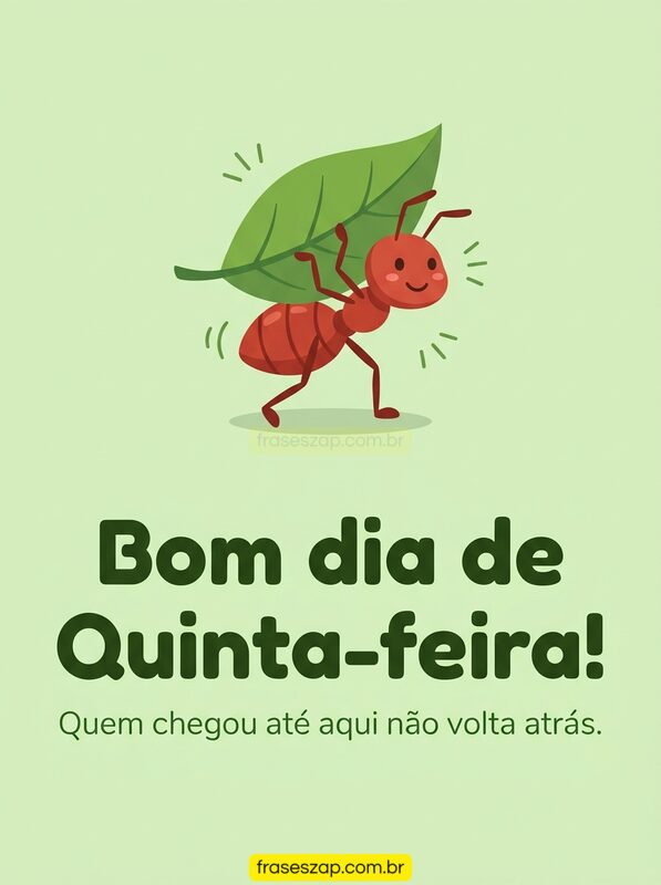 Imagem de quinta-feira para compartilhar no WhatsApp
