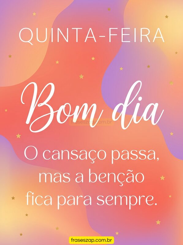 Imagem de quinta-feira para compartilhar no WhatsApp