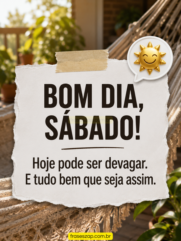 Imagem de sábado para compartilhar no WhatsApp