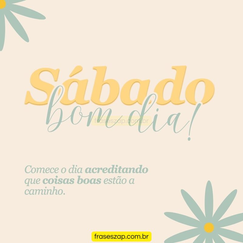 Imagem de sábado para compartilhar no WhatsApp