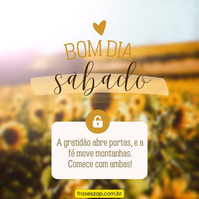 Imagem de sábado para compartilhar no WhatsApp