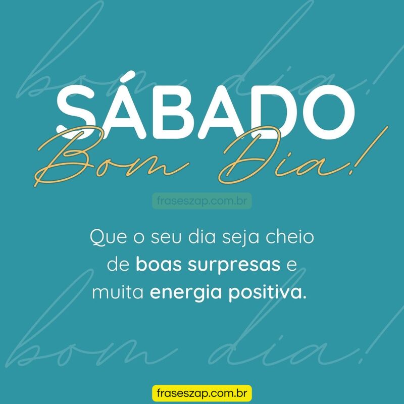 Imagem de sábado para compartilhar no WhatsApp