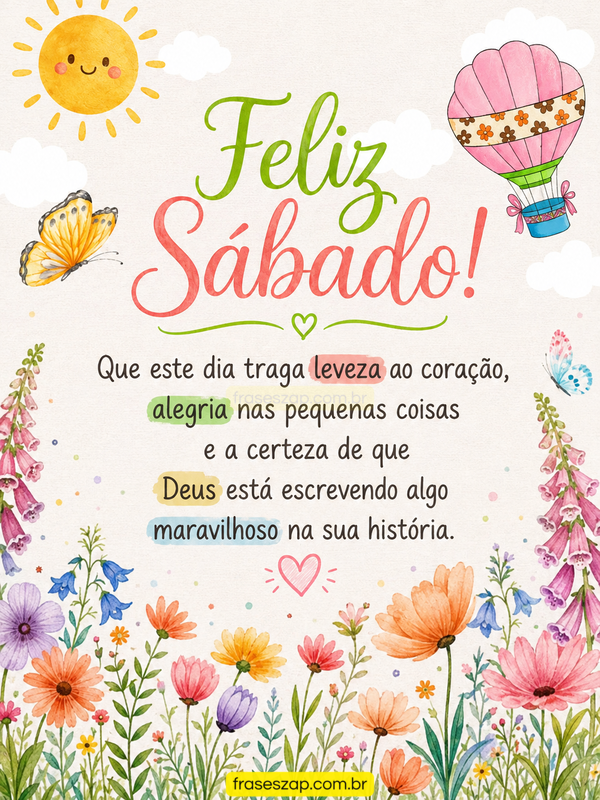 Imagem de sábado para compartilhar no WhatsApp