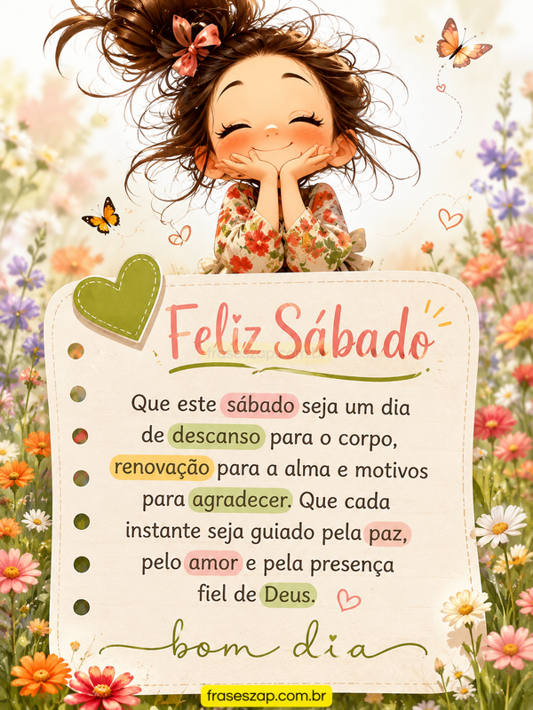 Imagem de sábado para compartilhar no WhatsApp