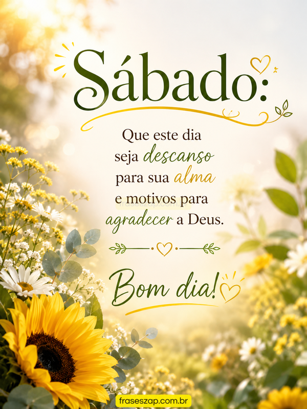 Imagem de sábado para compartilhar no WhatsApp