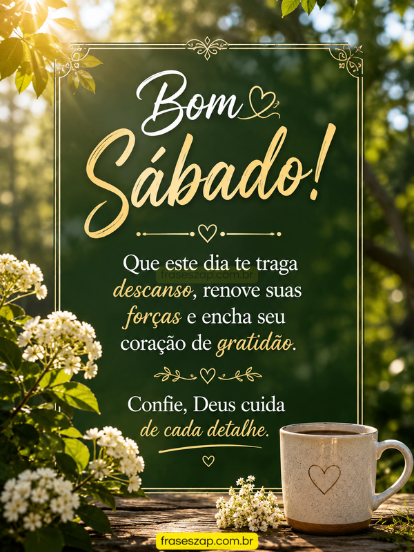 Imagem de sábado para compartilhar no WhatsApp