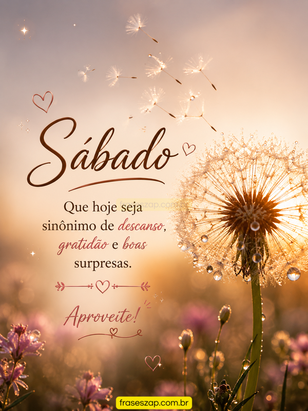 Imagem de sábado para compartilhar no WhatsApp