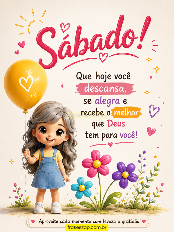 Imagem de sábado para compartilhar no WhatsApp