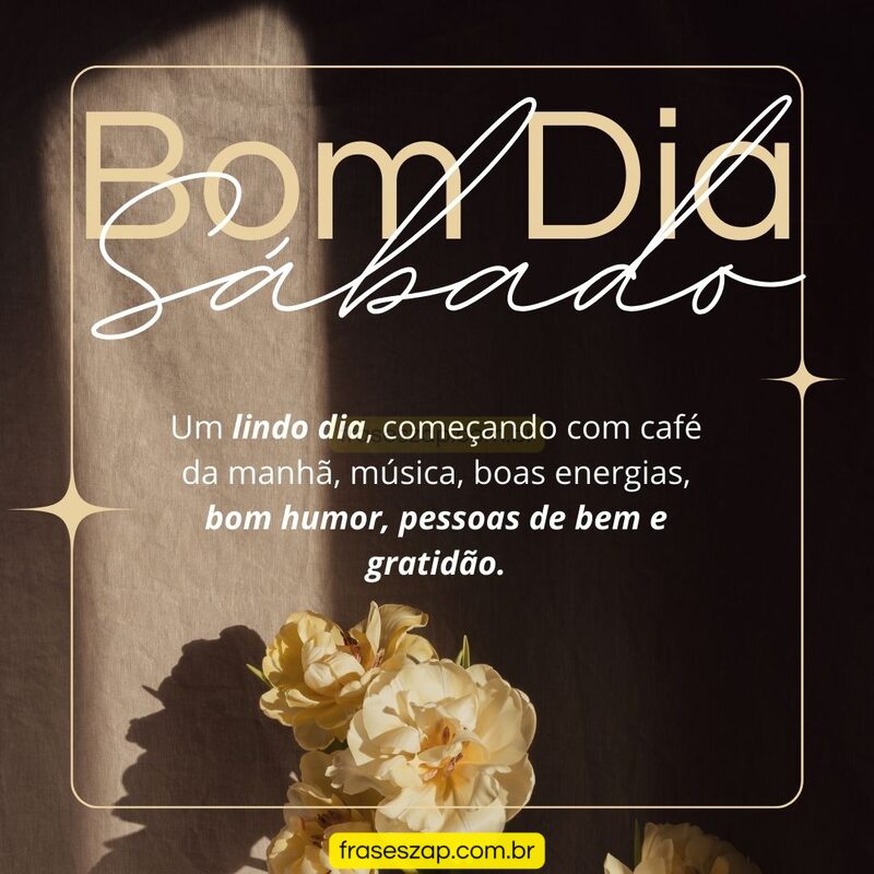 Imagem de sábado para compartilhar no WhatsApp