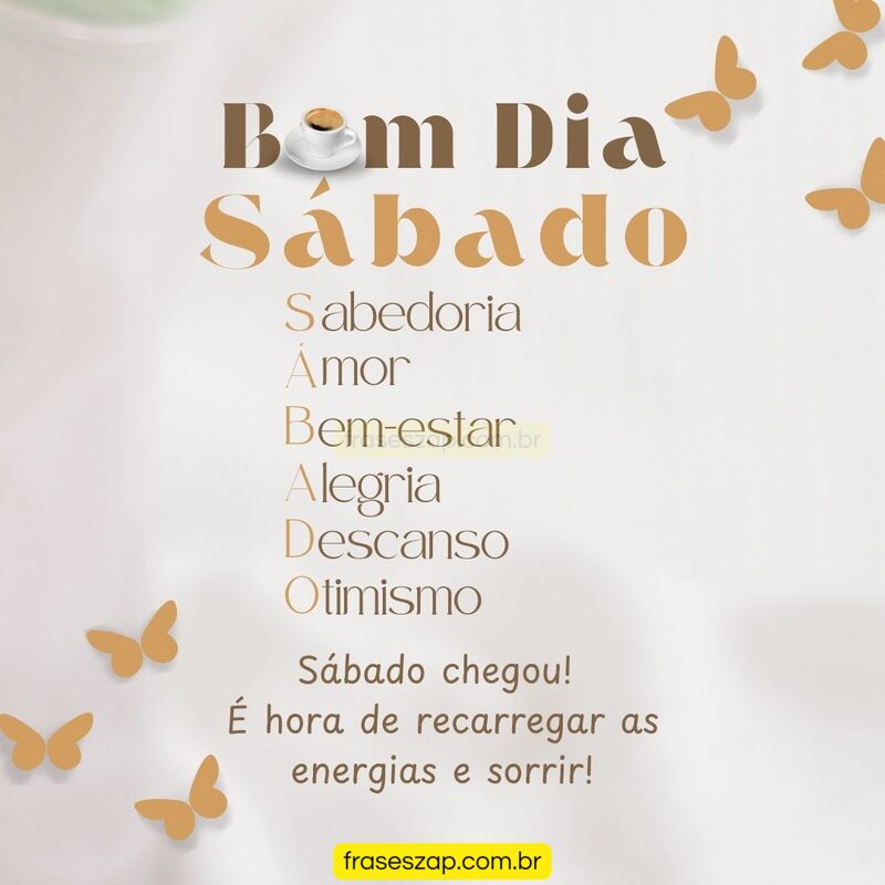 Imagem de sábado para compartilhar no WhatsApp