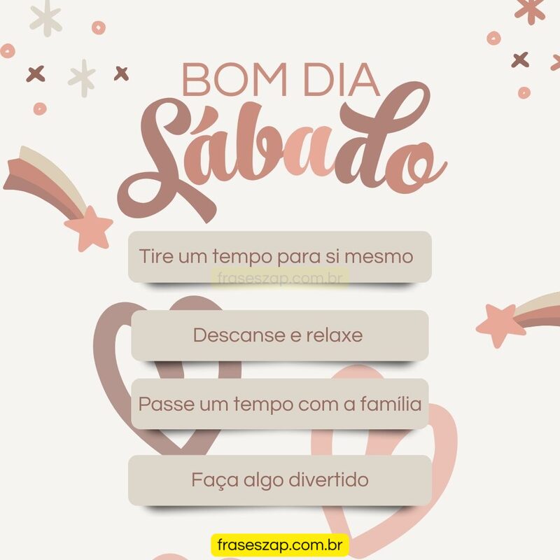 Imagem de sábado para compartilhar no WhatsApp