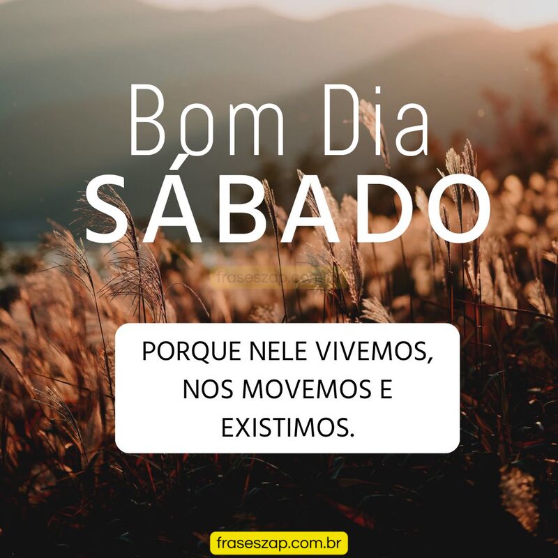 Imagem de sábado para compartilhar no WhatsApp