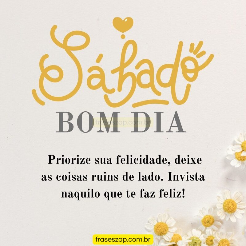 Imagem de sábado para compartilhar no WhatsApp