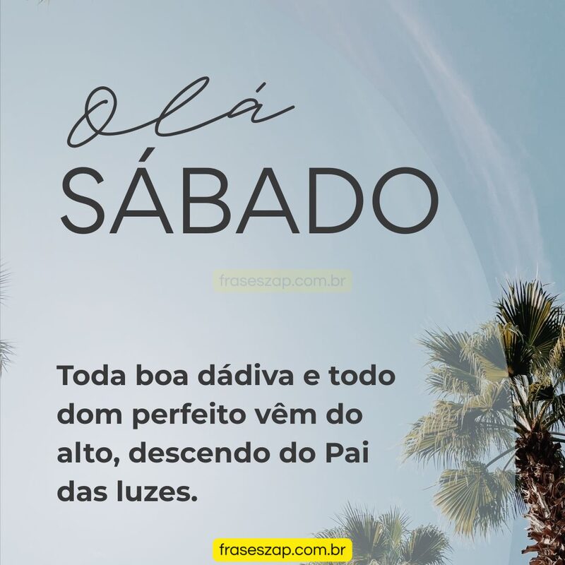 Imagem de sábado para compartilhar no WhatsApp