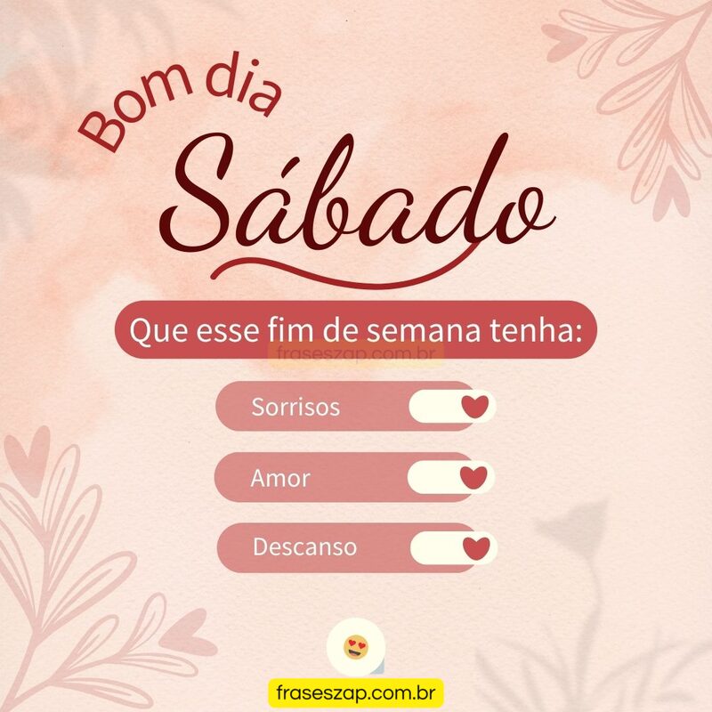 Imagem de sábado para compartilhar no WhatsApp