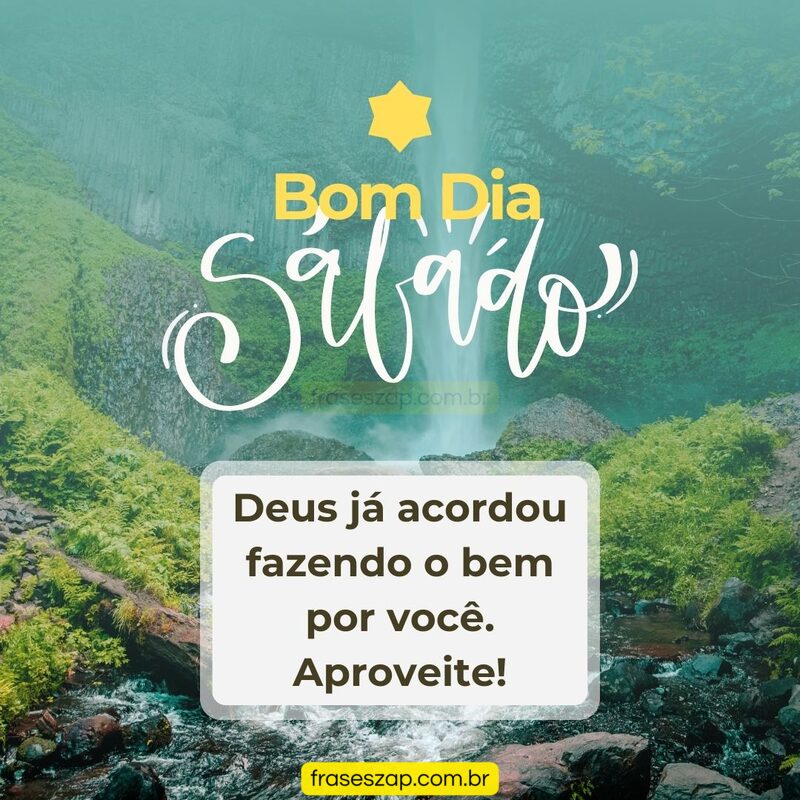 Imagem de sábado para compartilhar no WhatsApp