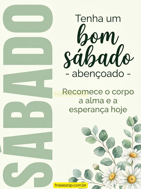 Imagem de sábado para compartilhar no WhatsApp