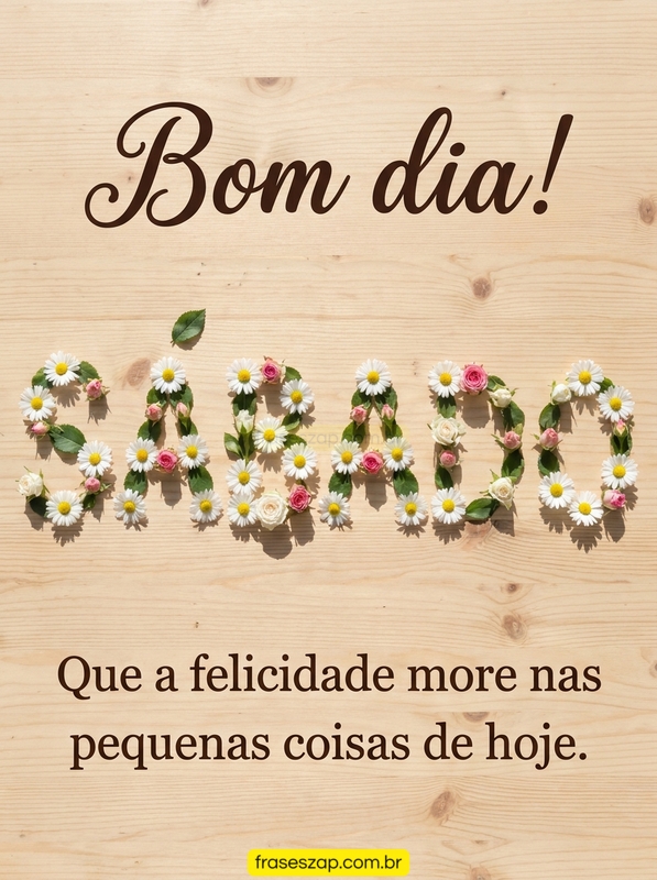 Imagem de sábado para compartilhar no WhatsApp