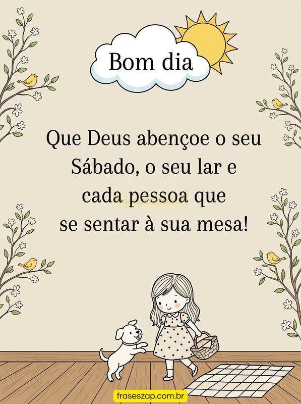 Imagem de sábado para compartilhar no WhatsApp