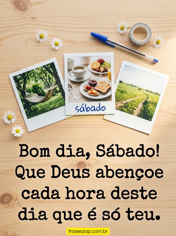 Imagem de sábado para compartilhar no WhatsApp